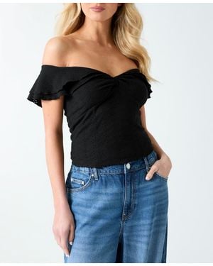 Guess Teodolinda Off-the-shoulder Top - Black