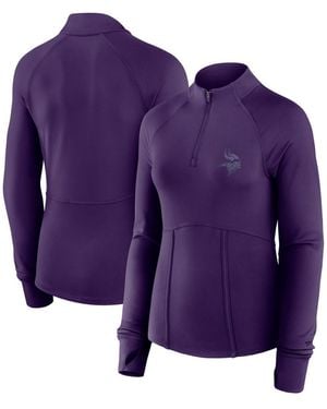 Fanatics Minnesota Vikings Elements Raglan Quarter-zip Jacket - Purple