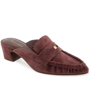 Splendid Lotus Heeled Penny Loafer Mule - Red