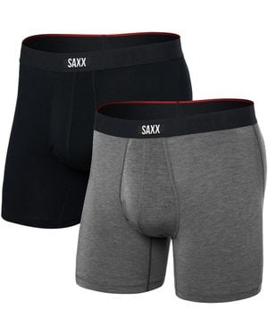 Saxx Underwear Co. Multi-sport 2-pack Solid Mesh Boxer Briefs - Black
