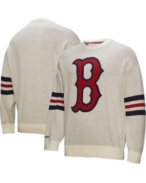 Mitchell & Ness Boston Red Sox Retro Pullover Sweater - White
