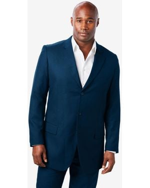 Kingsize Big & Tall Easy Movement Three-button Jacket - Blue