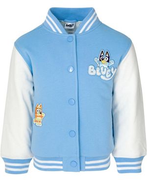 Bluey Y Toddler Girls Varsity Bomber Jacket To - Blue