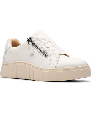 Clarks Mykah Joy Round Toe Sneakers - White