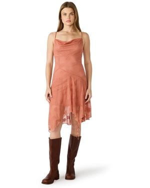 Steve Madden Corina Cowl Neck Dress - Pink