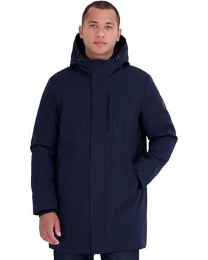 Calvin Klein Hooded Flextech Parka Jacket - Blue