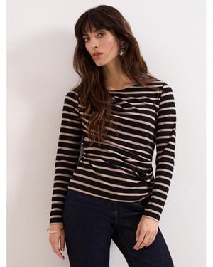 Phase Eight Everly Stripe Top - Black