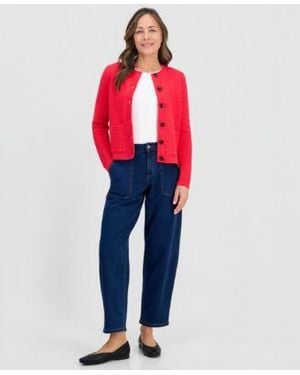 Style & Co. Style Co Utility Pocket Barrel Jeans Macys Exclusive - Red