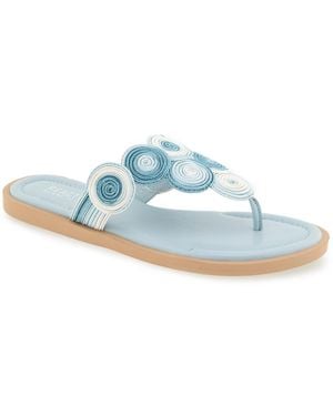 Kenneth Cole Kenneth Cole Reacton Spiraling Thong Flat Sandals - Blue