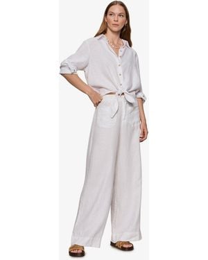 Sanctuary Tie-front Long-sleeve Shirt - White