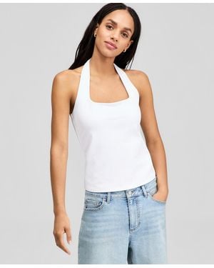 And Now This Second Skin Halter Top - White