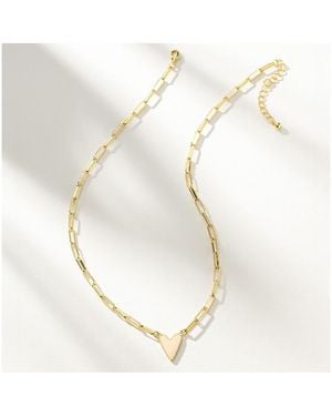 UNCOMMON JAMES 14k Gold-plated Enamel Heart Necklace - White