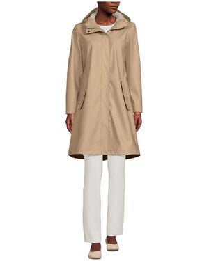 Lands' End Squall Waterproof Rain Slicker Coat - Natural