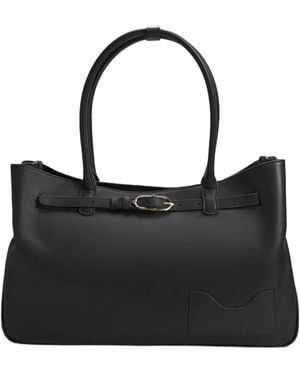 OLEADA Marina Napa Leather Tote - Black