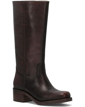 FRYE and CO Miranda Stacked Heel Boots - Brown