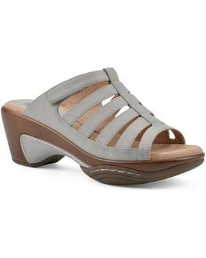 White Mountain Valencia Slip-on Clog Sandals - Gray