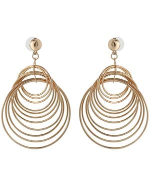 Jessica Simpson Multi Hoop Drop Earrings Yellow - Metallic