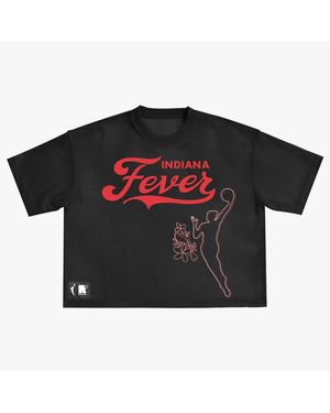 round21 And Indiana Fever Oversized Mesh Boxy Top - Black