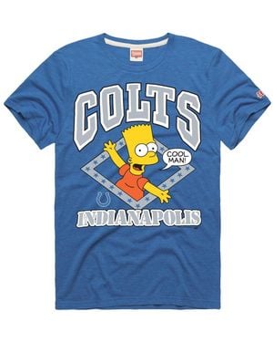 Homage And Indianapolis Colts X The Simpsons Tri-blend T-shirt - Blue