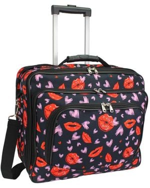 World Traveler 17-inch Rolling Laptop Case - Red
