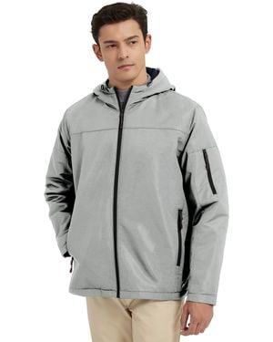 Hawke & Co. Grid Fleece Lined Tri Climate Long-sleeve Jacket - Gray