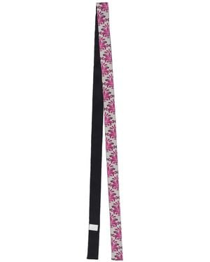 Bespoke Fashion Delphine Print Ribbon Scarf - Pink