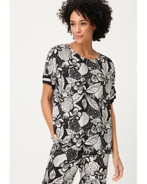 Olsen Floral Blouse - White