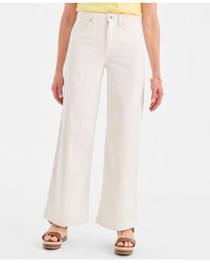 Style & Co. High-rise Wide-leg Jeans - White