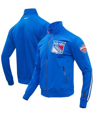 Pro Standard New York Rangers Classic Chenille Full-zip Track Jacket - Blue