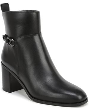 Franco Sarto Valya Square Toe Zip Short Boots - Black