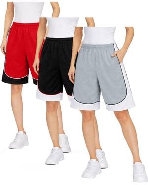 Jump Start Loose Fit Moisture-wicking Performance Shorts-3 Pack - Blue