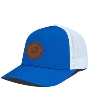 Levelwear Royal/white Usmnt Signal Periscope Adjustable Trucker Hat - Blue