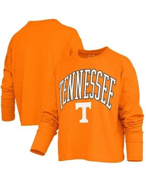 Pressbox Tennessee Tennessee Volunteers Motley Boxy Waist-length Long Sleeve T-shirt - Orange