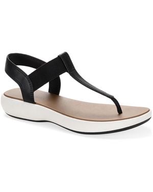 Style & Co. Harperr Elastic Round Toe Flat Sandals - Black