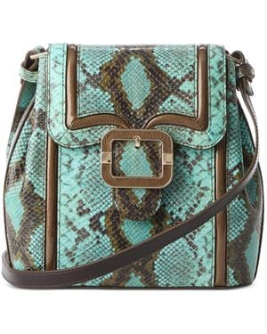 Brahmin Margo Turquoise-stone Tecoma Leather Crossbody - Green