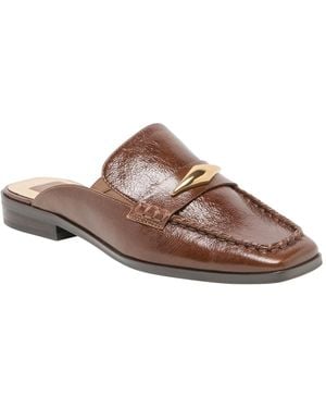 Dolce Vita Bowey Buckle Flat Slip-on Loafers - Brown