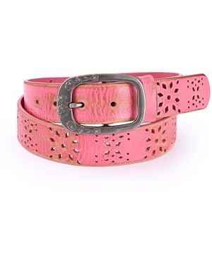 Old Trend Blooming Crocus Leather Belt - Pink