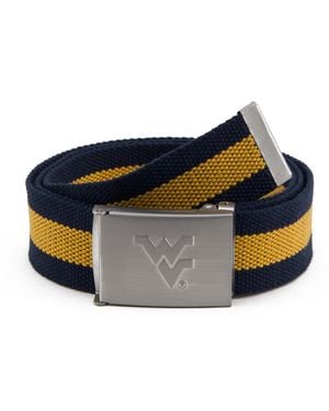 Eagles Wings West Virginia Mountaineers Fabric Belt - Blue