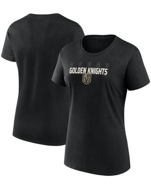 LOGO ATHLETIC Vegas Golden Knights Launch Scoop Neck T-shirt - Black