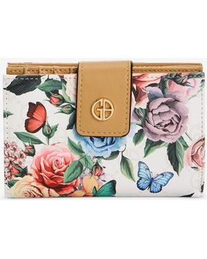 Giani Bernini Floral Print Framed Wallet - Blue