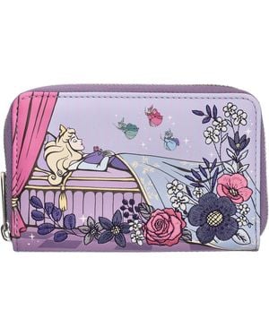 Loungefly Sleeping Beauty 65th Anniversary Zip Around Wallet - Purple
