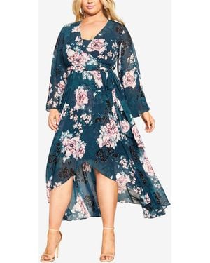 City Chic Plus Size Maxi Dress - Blue
