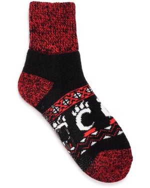 Muk Luks Game Day By Short Heat Retainer Socks - Red