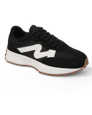 BERNESS Luca Retro Platform Sneakers - Black