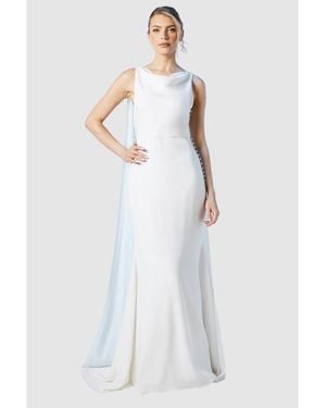 Coast Chiffon Cowl Neck Maxi Dress - White