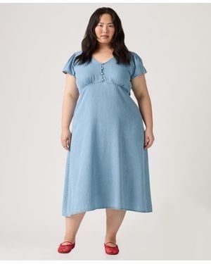 Levi's Plus Size Lilith Short-sleeve Midi Dress - Blue