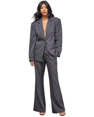 Warehouse Velvet Spot Blazer - Blue