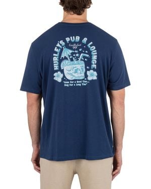 Hurley Loungin Short Sleeve T-shirt - Blue