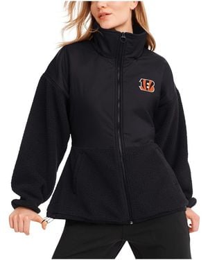 DKNY Cincinnati Bengals Drew Mixed Media Full-zip Jacket - Blue