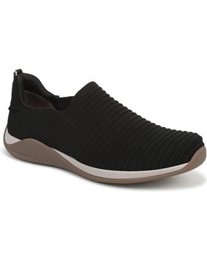 Ryka Era Knit Washable Slip On Sneakers - Black